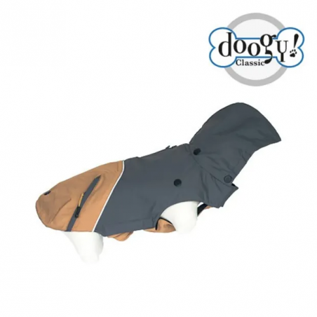 Chubasquero Tampa beige y azul