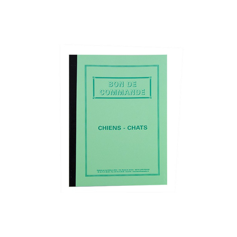 Carnet de bons de commande pour élevage Carnet de bons de commande pour élevage