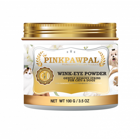 Polvo para eliminar manchas en los ojos Wink-Eye de Pinkpawpal para perros y gatos