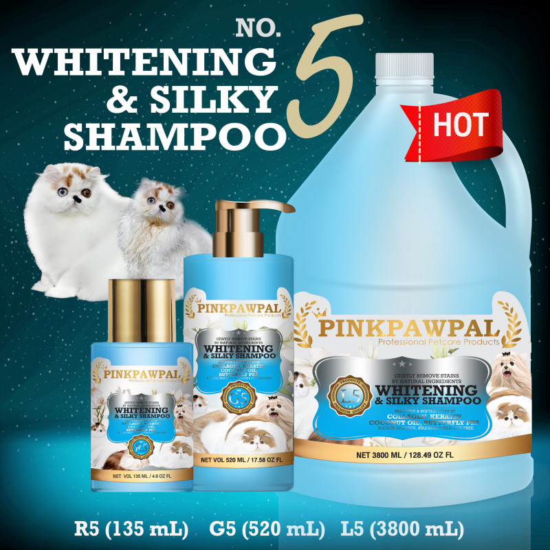 Pinkpawpal, shampoo sbiancante e setoso