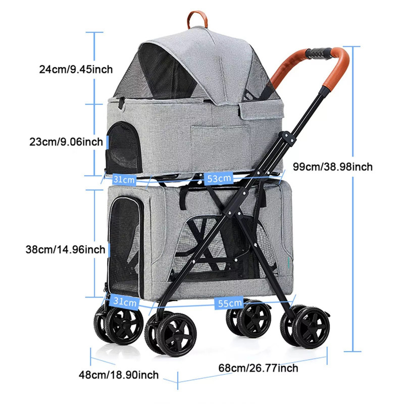 Abnehmbarer Doppelkinderwagen