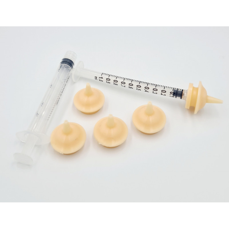 PBS, Kit of 5 Mini Teats and Syringes