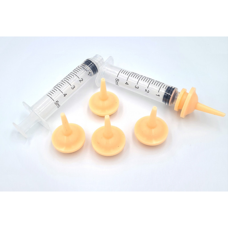 PBS, Kit of 5 Medium Teats and Syringes