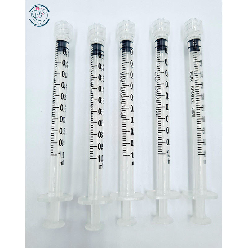 Pack of 5 Luer Lock Syringes 1ml