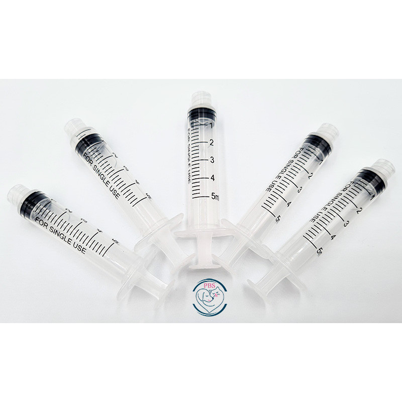 Pack of 5 Luer Lock Syringes 5ml