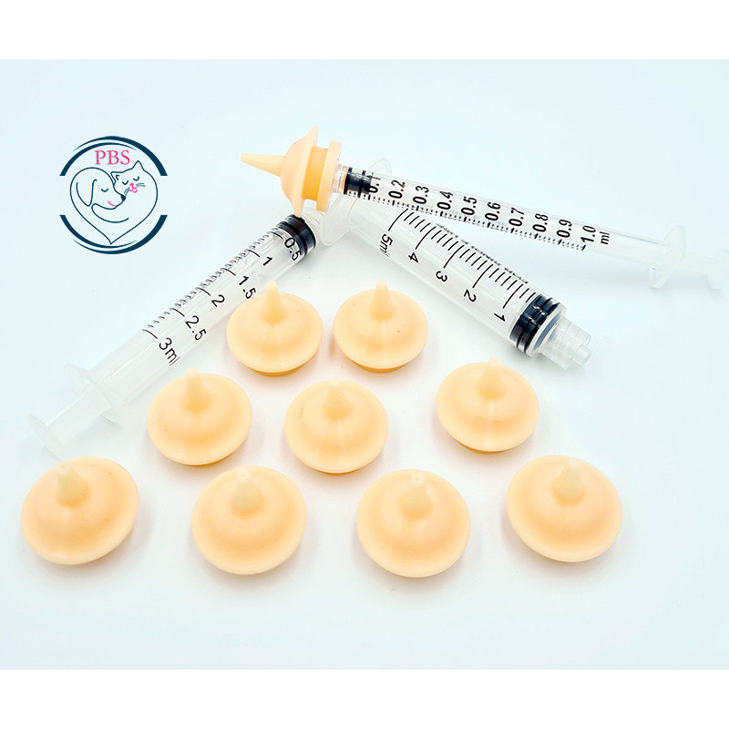 PBS, Kit mit 10 Mini-Saugern und 3 Spritzen PBS, Kit mit 10 Mini-Saugern und 3 Spritzen