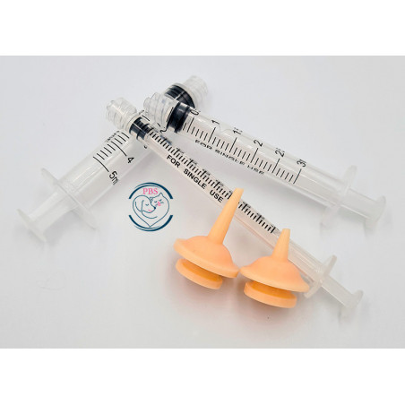 PBS, Kit 1 tétine Mini + 1 Medium + 3 Seringues