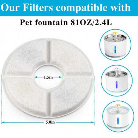 Lot de 2 Filtres pour Fontaine Flower