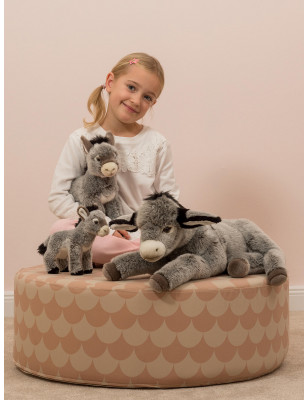 Lying donkey soft toy 50 cm by Hermann Teddy