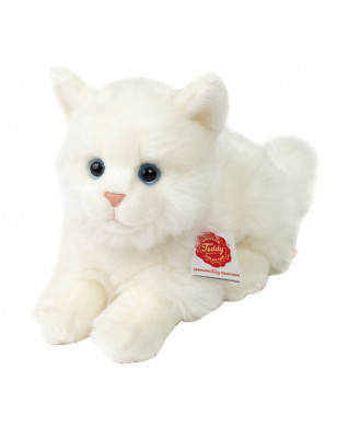 Peluche chat British Shorthair blanc Hermann Teddy