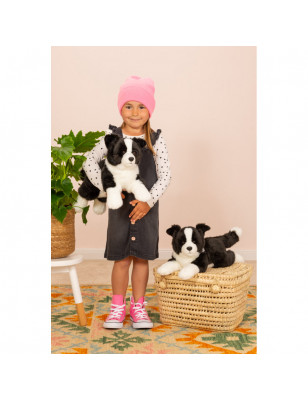 Border Collie Hund Kuscheltier 45 cm Hermann Teddy