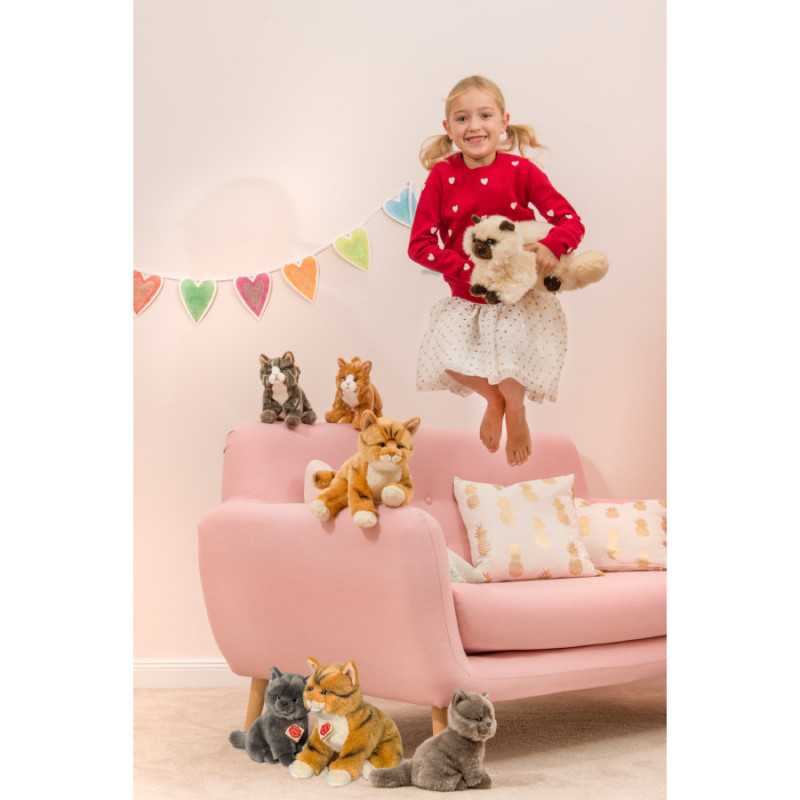Hermann Teddy stehende rot getigerte Katze Kuscheltier