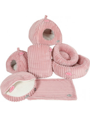 Corbeille Naomi rose pour chien et chat Zolux