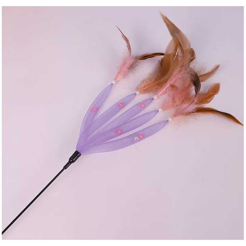 Fuchsia Cat Feather Toy