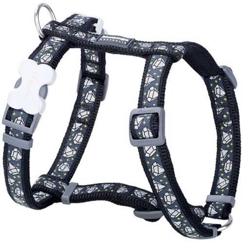 Red Dingo Fantasy harness black diamond pattern, Red Dingo