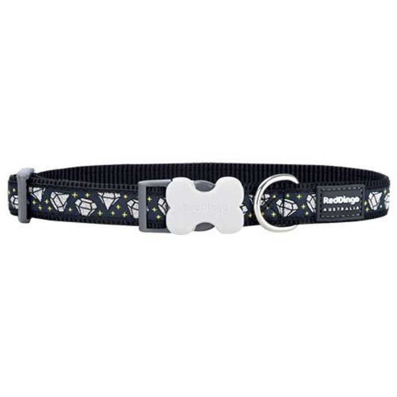 Collar de perro Red Dingo patrones de diamantes negros, Red Dingo