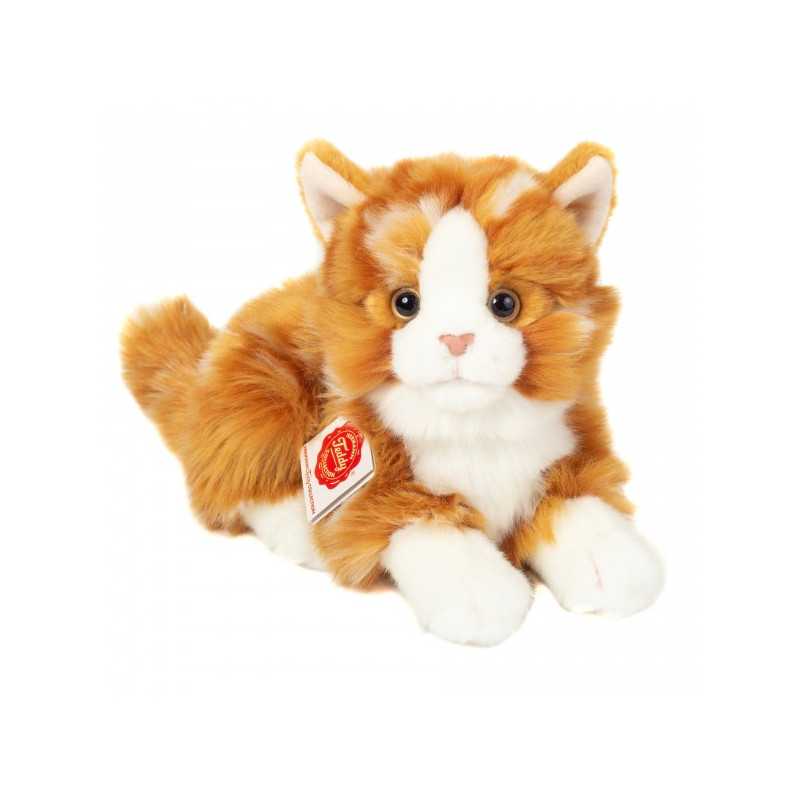 Peluche chat roux tigré par Teddy Hermann