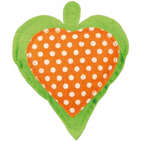 Cuore con valeriana giocattolo per gatti