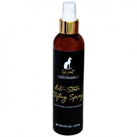 Spray antistatique sans rinçage Top Cat Chris Christensen 237 ml pour hydrater, texturiser et faire briller le pelage des chats