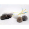 Rabbit feather duster for cats