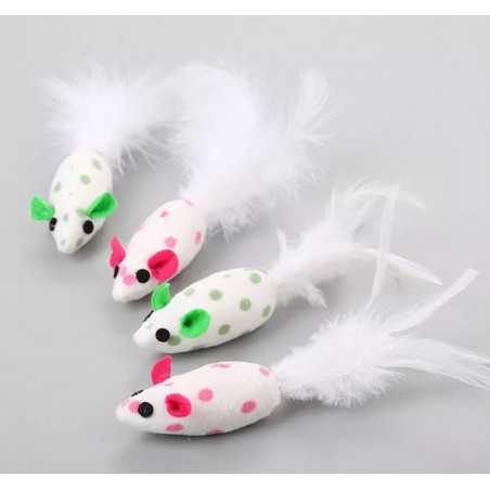 Souris à pois et plume
