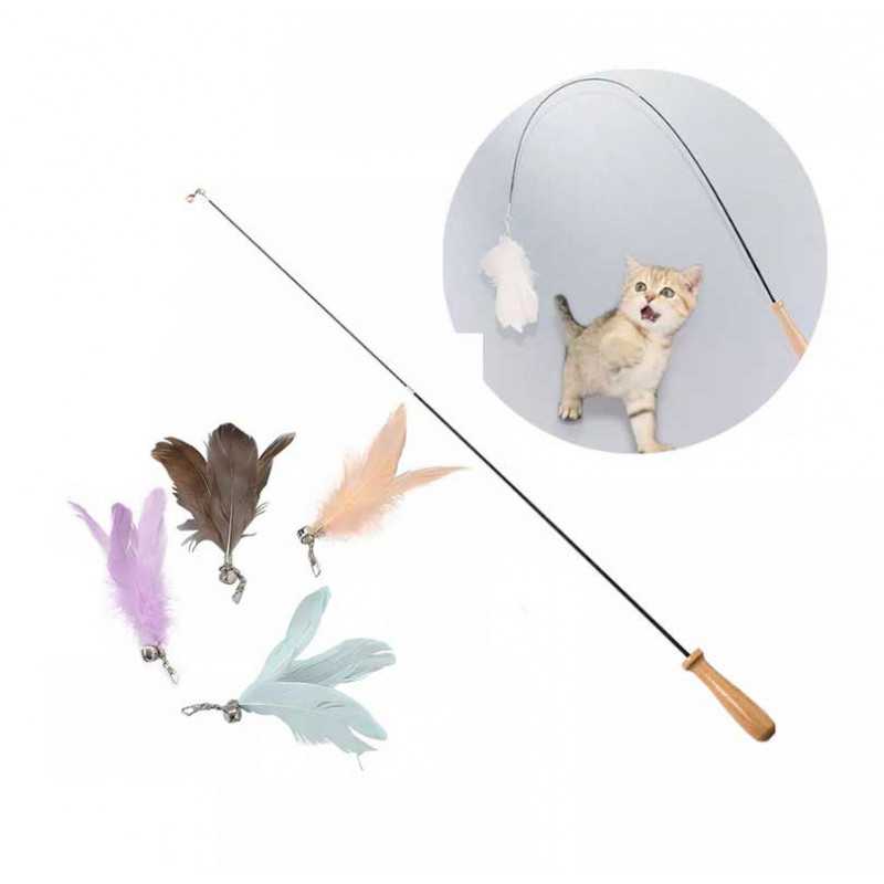 Fishing rod and 3 feathers