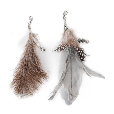 Set de dos plumas para plumero para gatos