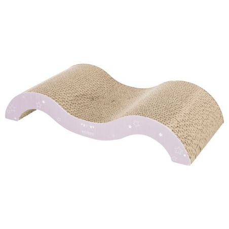 Trixie Cardboard Wave Cat Scratcher in Mauve and Mint