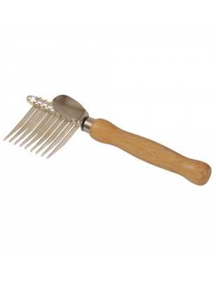 IdealDog detangling comb wooden handle