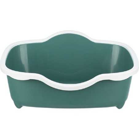Arenero Trixie Davio con borde alto - Verde y blanco