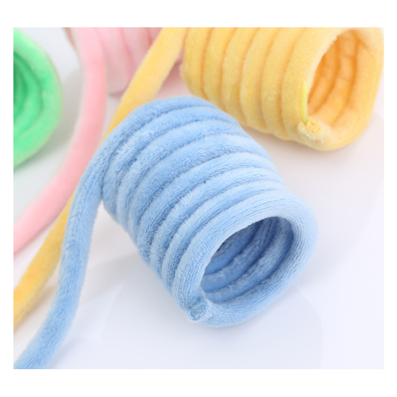 Velvet spring toy for cats