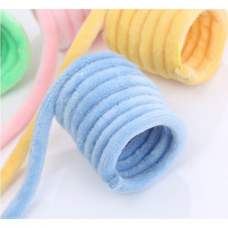Velvet spring toy for cats