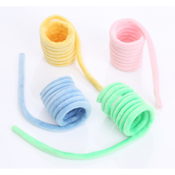 Velvet spring toy for cats
