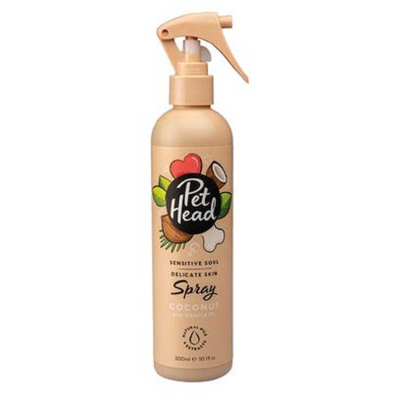 Pet Head, Spray senza risciacquo per la pelle sensibile di Pet Head: 300 ml