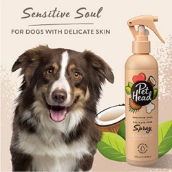 Pet Head, Spray senza risciacquo per la pelle sensibile di Pet Head: 300 ml