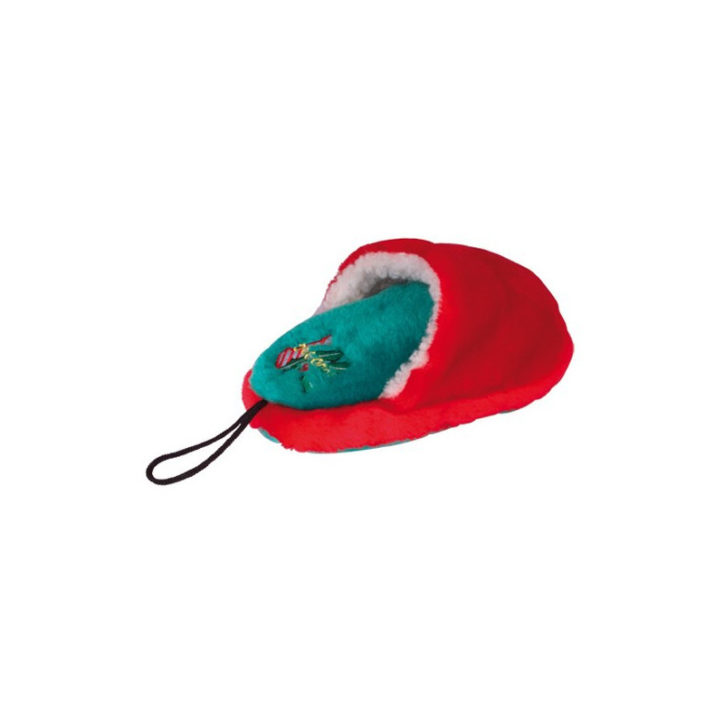 Peluche chausson sonore rouge