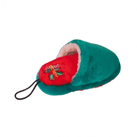 Green sound slipper soft toy