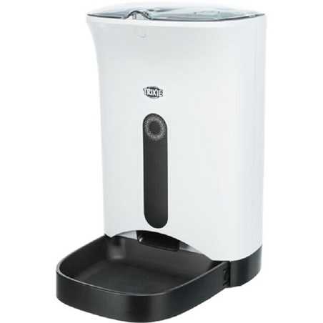 Distributeur automatique de nourriture croquettes TX8 Trixie 4,3 litres blanc et noir