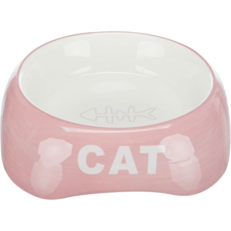 Trixie round ceramic bowl, 0.2 l, 13 cm diameter, for cats and small dogs