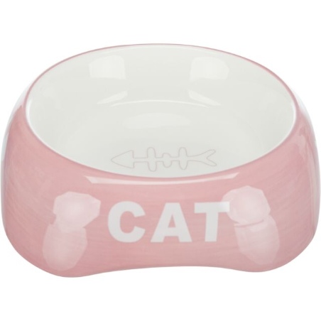 Bol redondo de cerámica Trixie, 0,2 l, 13 cm de diámetro, para gatos y perros pequeños.