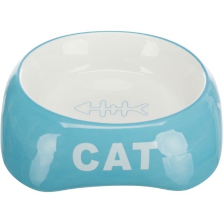 Bol redondo de cerámica Trixie, 0,2 l, 13 cm de diámetro, para gatos y perros pequeños.