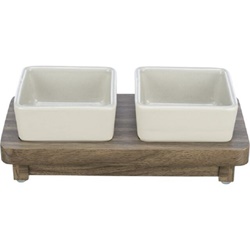 Trixie, CityStyle bowl set, ceramic/MDF