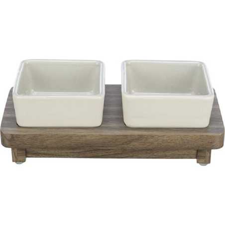 Trixie, Set ciotole CityStyle, ceramica/MDF