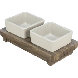 Trixie, CityStyle bowl set, ceramic/MDF