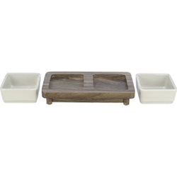 Trixie, CityStyle bowl set, ceramic/MDF