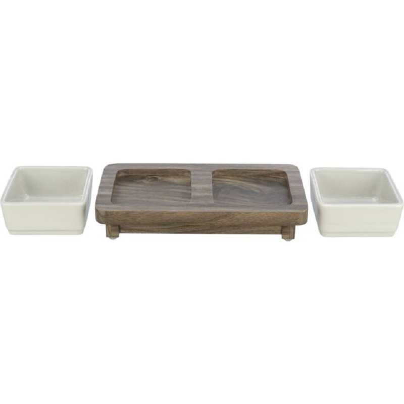 Trixie, Set ciotole CityStyle, ceramica/MDF