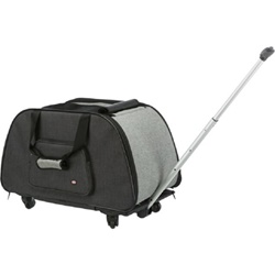 Trolley transport chien chat Trixie roulettes 67 cm