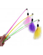 Toys Feather dusters and fishing rods for cats