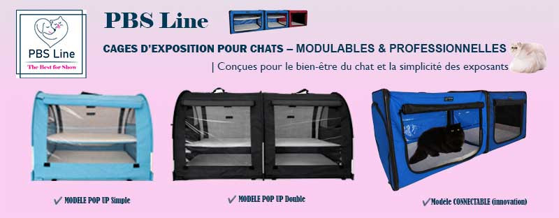 Cages d'exposition chat PBS Line