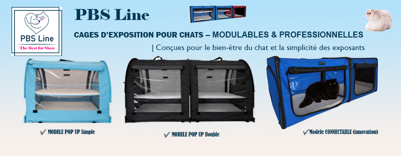 Cages d'exposition chat PBS Line